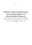 Informe para la Universidad de Valencia