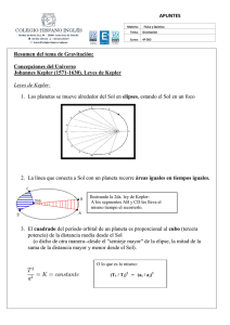 APUNTES Resumen del tema de Gravitación: Concepciones del