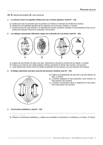 1. La meiosis ocurre en aquellas células que van a formar gametos