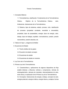 Temario Termodinámica
