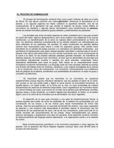 EL PROCESO DE HOMINIZACI&Oacute;N El proceso de