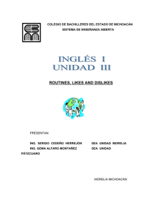 routines, likes and dislikes