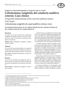 Colesteatoma congénito del conducto auditivo externo. Caso clínico