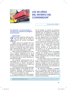 LOS 50 AÑOS DEL INVENTO DEL CONTENEDOR*