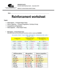 Reinforcement worksheet
