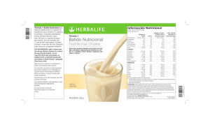 información nutricional - Herbalife