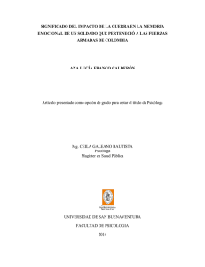 significado del impacto de la guerra en la memoria emocional de un