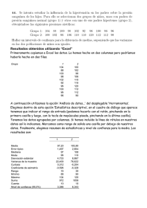 Resultados obtenidos utilizando “Excel”