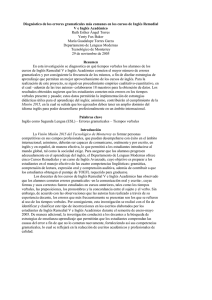 Diagnóstico de los errores gramaticales más comunes en