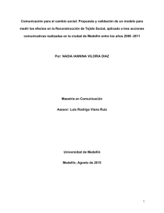 Comunicación para el cambio social: Propuesta y validación de un