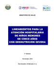 Lineamientos para la atención hospitalaria de niños menores de