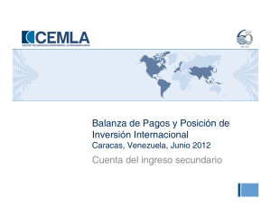 Balanza de Pagos y Posición de Inversión Internacional Cuenta del