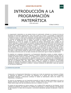 introducción a la programación matemática