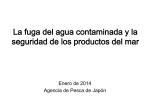 La fuga del agua contaminada y la seguridad de los productos del mar