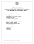 Listado de contenidos lengua española (todos los grados)