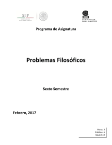 Problemas Filosóficos - Colegio de Bachilleres