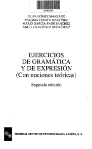 EJERCICIOS DE GRAMÁTICA Y DE EXPRESIÓN (Con