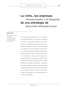 Revista de la CEPAL No. 79, La CEPAL, las