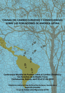 Causas del cambio climático y consecuencias sobre las