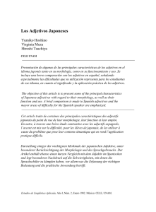 Los Adjetivos Japoneses - Estudios de Lingüística Aplicada