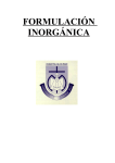 formulación inorgánica - Colegio Nuestra Señora del Prado