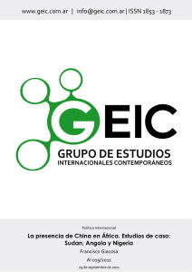 La presencia de China en África. Estudios de caso