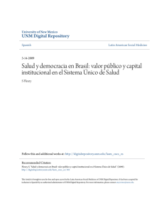 Salud y democracia en Brasil: valor público y capital institucional en