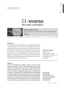 El reverso del sujeto sociológico - Publicaciones