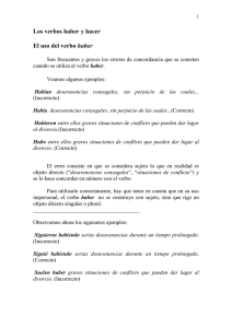 Los verbos haber y hacer