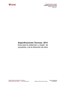 Guía de especificaciones técnicas de visado