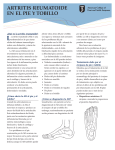 ARTRITIS REUMATOIDE EN EL PIE Y TOBILLO