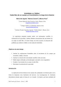 Aristóteles vs. Galileo: Caída libre de un cuerpo y el movimiento a lo