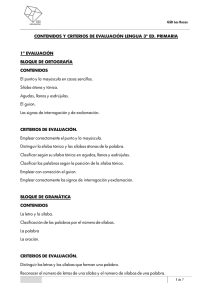 3º LENGUA contenidos y criterios de evaluación