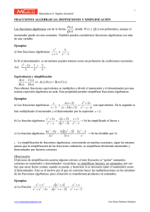 Fracciones algebraicas