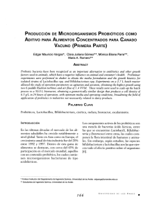 PRODUCCIÓN DE MICROORGANISMOS PROBIÓTICOS COMO