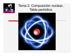 Tema 2. Composición nuclear, Tabla periódica