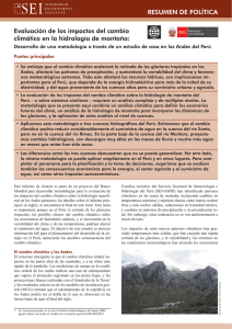 Evaluación de los impactos del cambio climático en la hidrología de