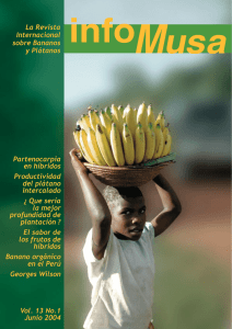 La Revista Internacional sobre Bananos y Plátanos Partenocarpia