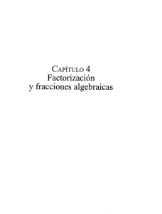 Factorización y fracciones algebraicas