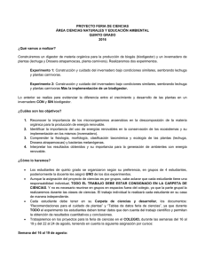 PROYECTO FERIA DE CIENCIAS &Aacute;REA CIENCIAS NATURALES Y