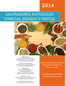 sazonadores naturales: especias, hierbas y frutas