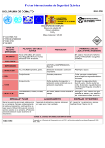 Nº CAS 7646-79-9. International Chemical Safety Cards (WHO/IPCS