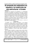 El presente de subjuntivo en español y la traducción de sus