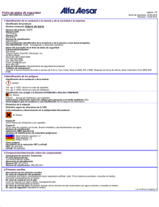 Ficha de datos de seguridad