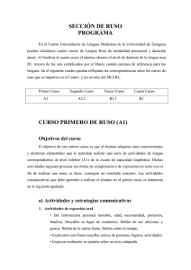 RUSO - Centro Universitario de Lenguas Modernas