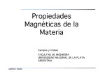 Propiedades Magnéticas de la Materia