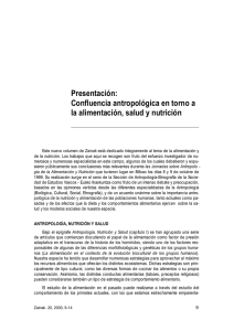 Confluencia antropológica en torno a la alimentación