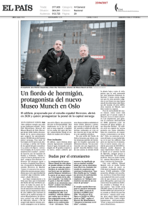 Un fiordo de hormigón, protagonista del nuevo Museo Munch en Oslo