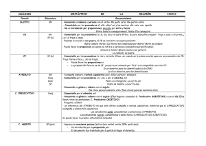 análisis sintáctico de la oración simple
