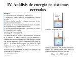 IV. Análisis de energía en sistemas cerrados